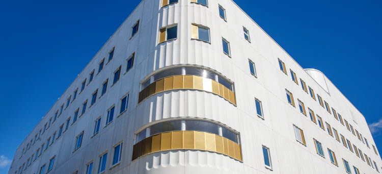 Bild på nya psykiatrihuset utifrån