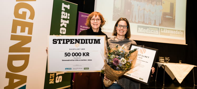 Medarbetare på Norrlindens HC med Guldpiller-pris.
