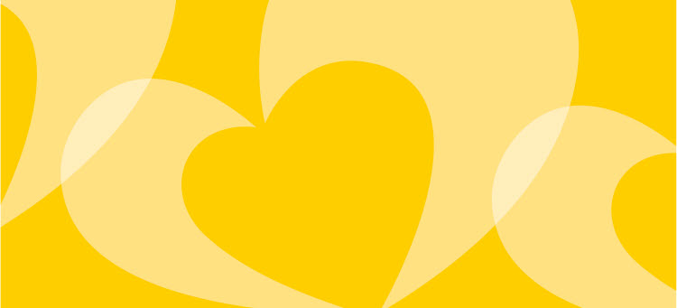 Grafisk bild i gult med regionens logotype.